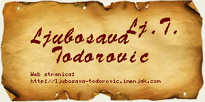 Ljubosava Todorović vizit kartica